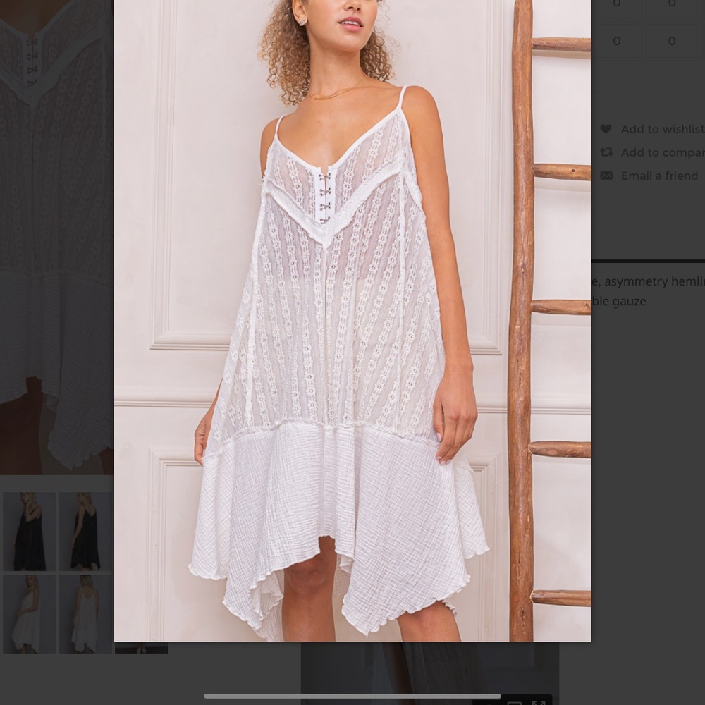 POL Vintage Sheer Lace Dress Women's Tank Dress Top SB46 - Picture 7 of 15